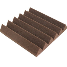 Load image into Gallery viewer, brown wedge acoustic foam sound absorbing tile