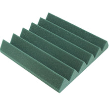 Load image into Gallery viewer, dark green wedge acoustic foam sound absorbing tile