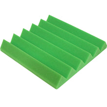 Load image into Gallery viewer, green wedge acoustic foam sound absorbing tile