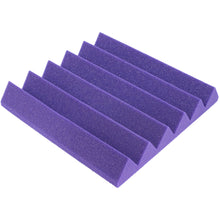 Load image into Gallery viewer, purple wedge acoustic foam sound absorbing tile
