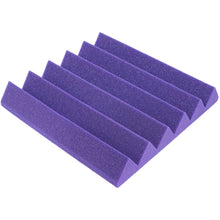 Load image into Gallery viewer, purple wedge acoustic foam sound absorbing tile