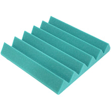 Load image into Gallery viewer, teal wedge acoustic foam sound absorbing tile

