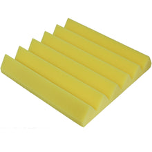 Load image into Gallery viewer, yellow wedge acoustic foam sound absorbing tile

