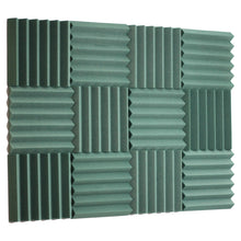 Load image into Gallery viewer, dark green acoustic foam noise reduction wall panels
