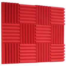 Load image into Gallery viewer, red wedge acoustic foam noise reduction wall tiles
