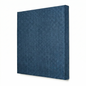 Blue textured square panel on a white background