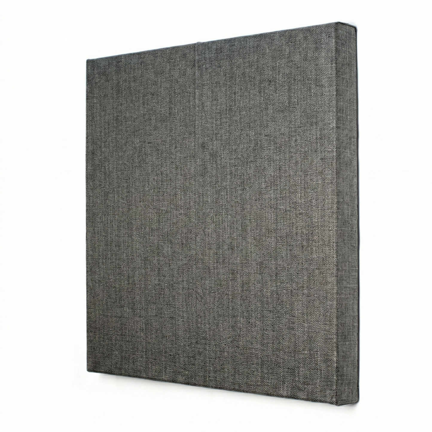 Gray textured wall panel on a white background