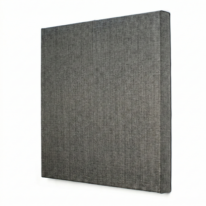 Gray textured wall panel on a white background