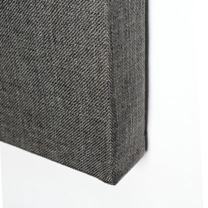 close up corner of fabric wrapped owens corning acoustic panel