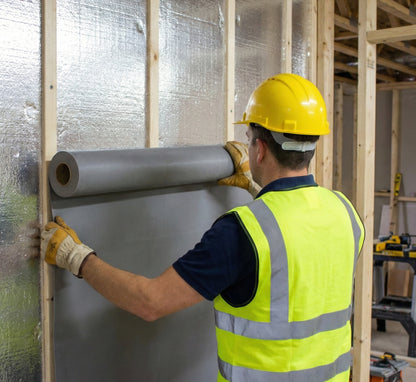 Reinforced Mass Loaded Vinyl Acoustic Sound Barriers, 1/8" Thick, 48" x 25' Roll