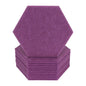 stack of purple acoustic hexagon tiles