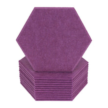 Load image into Gallery viewer, stack of purple acoustic hexagon tiles
