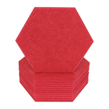 Load image into Gallery viewer, 12 pack red hexagon acoustic tiles

