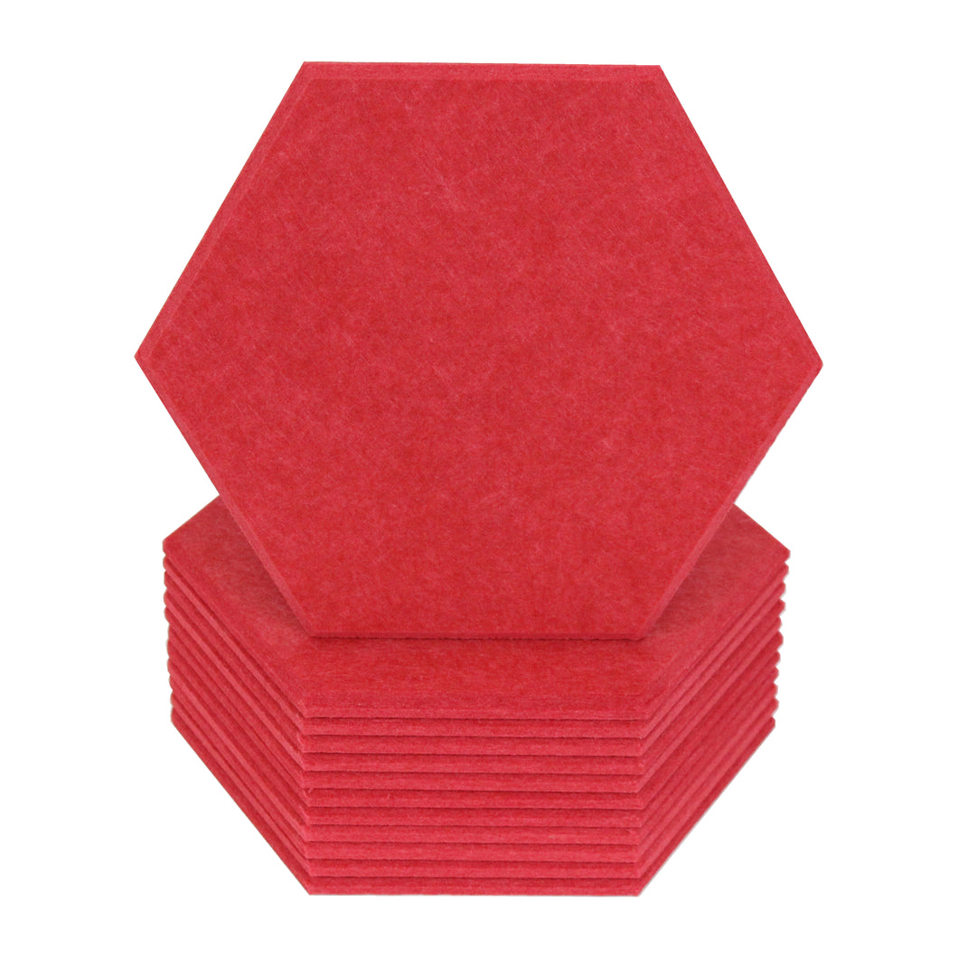12 pack red hexagon acoustic tiles