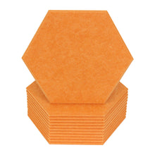 Load image into Gallery viewer, 12 pack orange hexagon acoustic tiles
