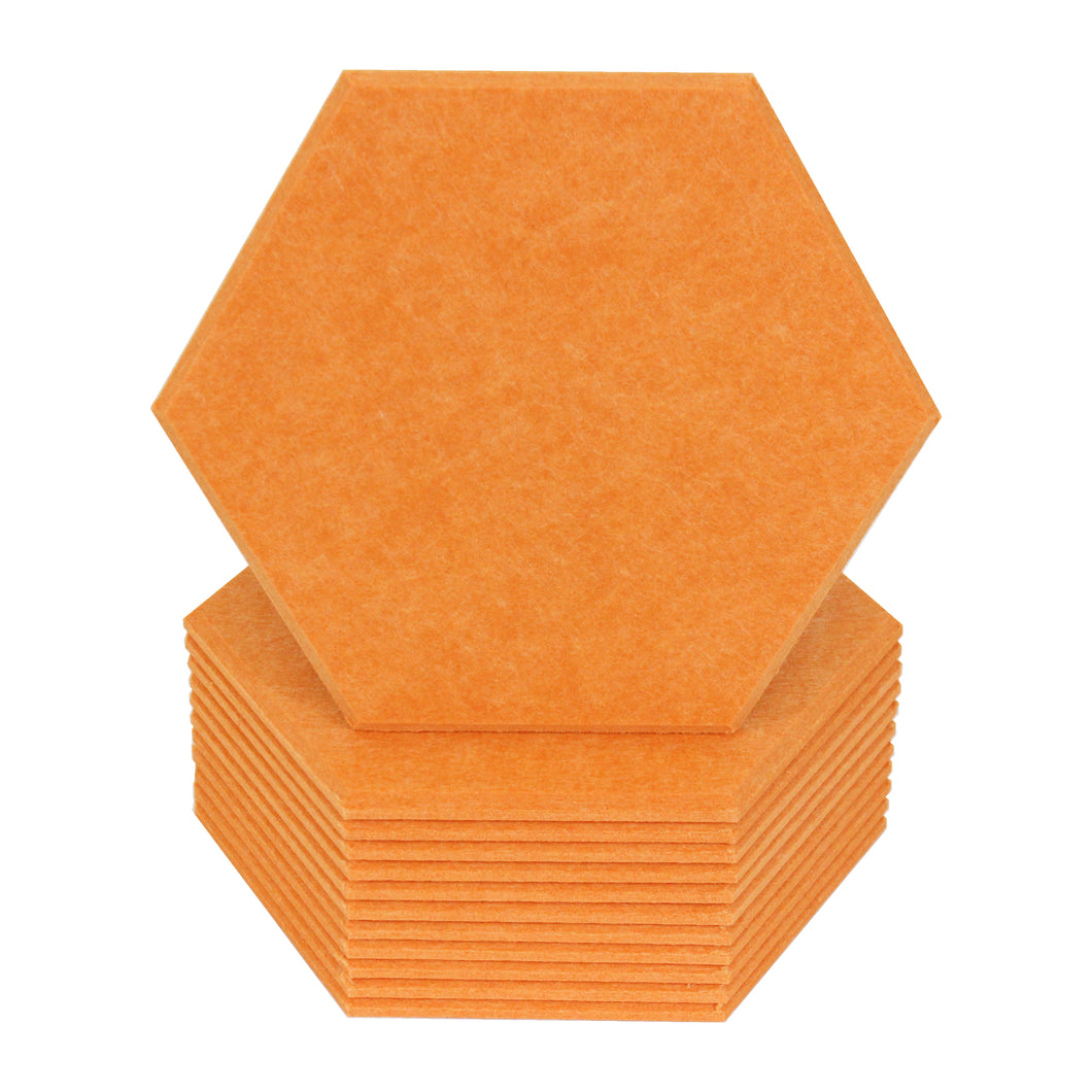 12 pack orange hexagon acoustic tiles