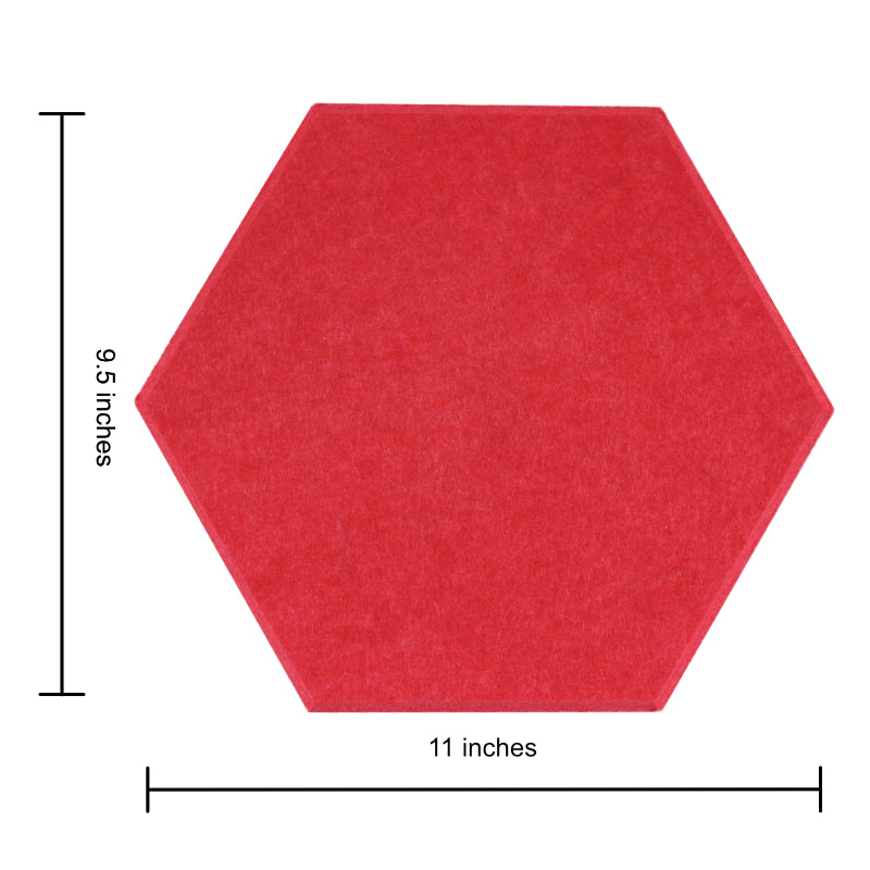 red hexagon acoustic tile dimensions