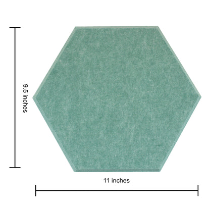 seafoam green hexagon acoustic tile dimensions
