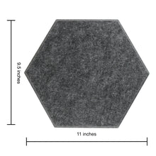 Load image into Gallery viewer, charcoal black hexagon acoustic tile dimensions
