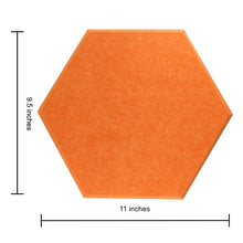 Load image into Gallery viewer, orange hexagon acoustic tile dimensions
