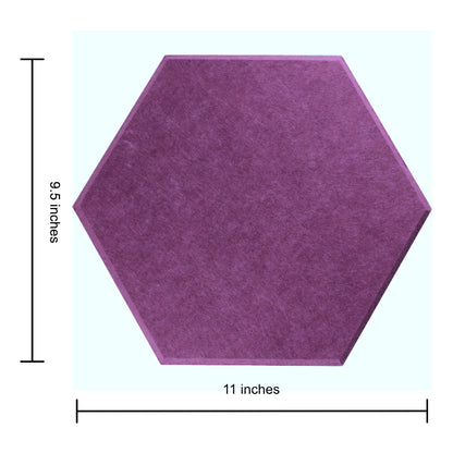 purple acoustic hexagon tile dimensions