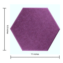 Load image into Gallery viewer, purple acoustic hexagon tile dimensions
