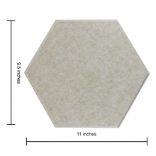 Load image into Gallery viewer, sand tan acoustic hexagon tile dimensions
