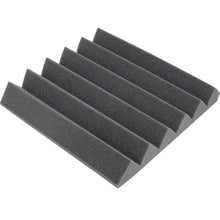 Load image into Gallery viewer, black wedge acoustic foam sound absorbing tile
