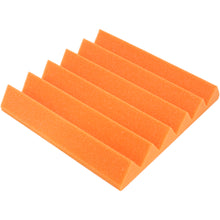 Load image into Gallery viewer, orange wedge acoustic foam sound absorbing tile
