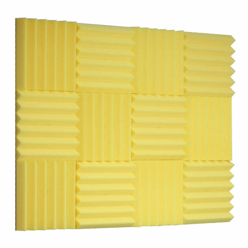yellow wedge acoustic foam sound absorbing wall panels