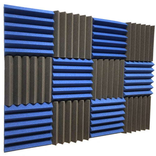 black and blue acoustic foam noise reduction panels