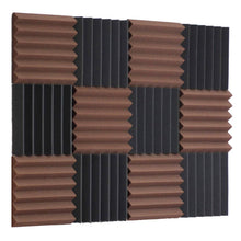 Load image into Gallery viewer, brown and black acoustic foam noise reduction wall panels
