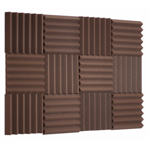 brown acoustic foam noise reduction wall panels
