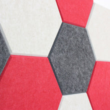Load image into Gallery viewer, red and black hexagon acoustic tiles
