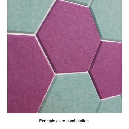 coloRIZE™ Hexagon Decorative Acoustic Panels - Plum Purple (12 Pieces)