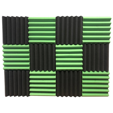 Acoustic Foam Sound Absorption Panels - Mix and Match Dark Green