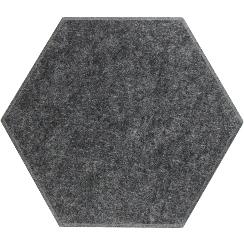 charcoal black hexagon acoustic panels