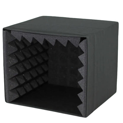 microphone isolation box with acoustic foam