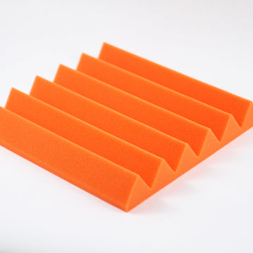 Acoustic Foam Sound Absorption Panels - Orange and Black (12 Pieces)