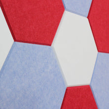 Load image into Gallery viewer, red white and blue acoustic hexagon panels
