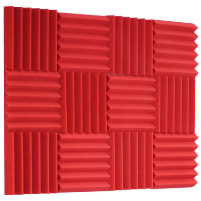 red wedge acoustic foam noise reduction wall tiles