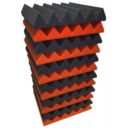black and orange acoustic foam soundproofing tiles