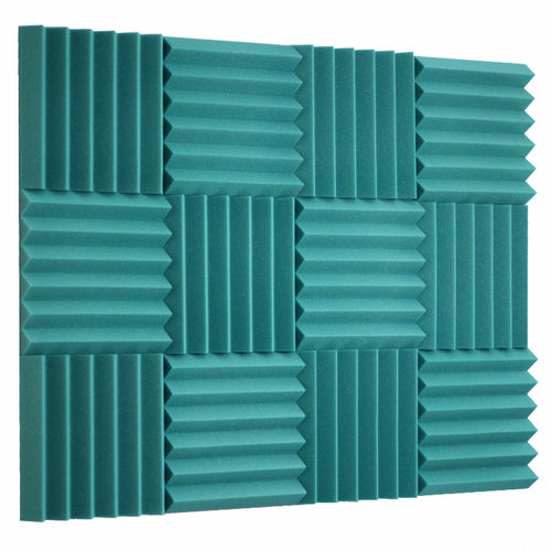 teal wedge acoustic foam noise reduction wall panels